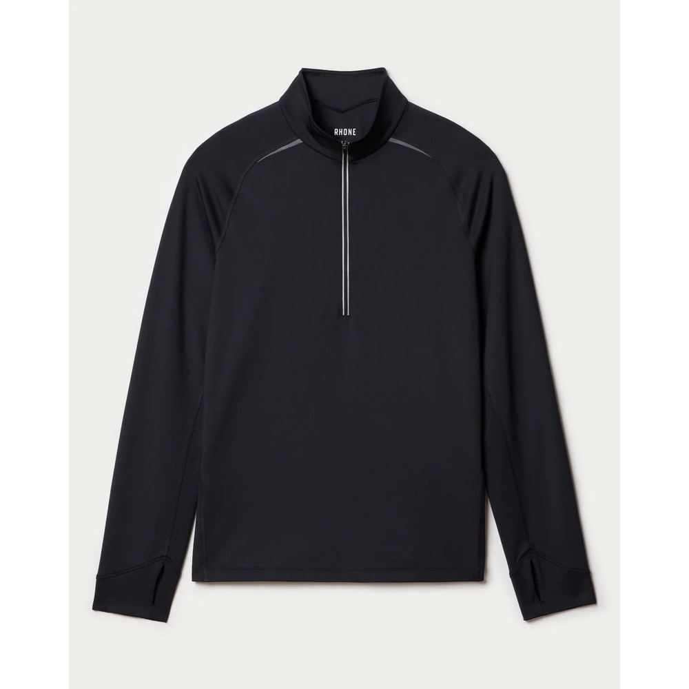 Rhone Thermal Run Half-Zip Pullover Black Large New With Tags